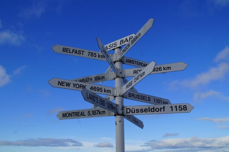 signpost with many options